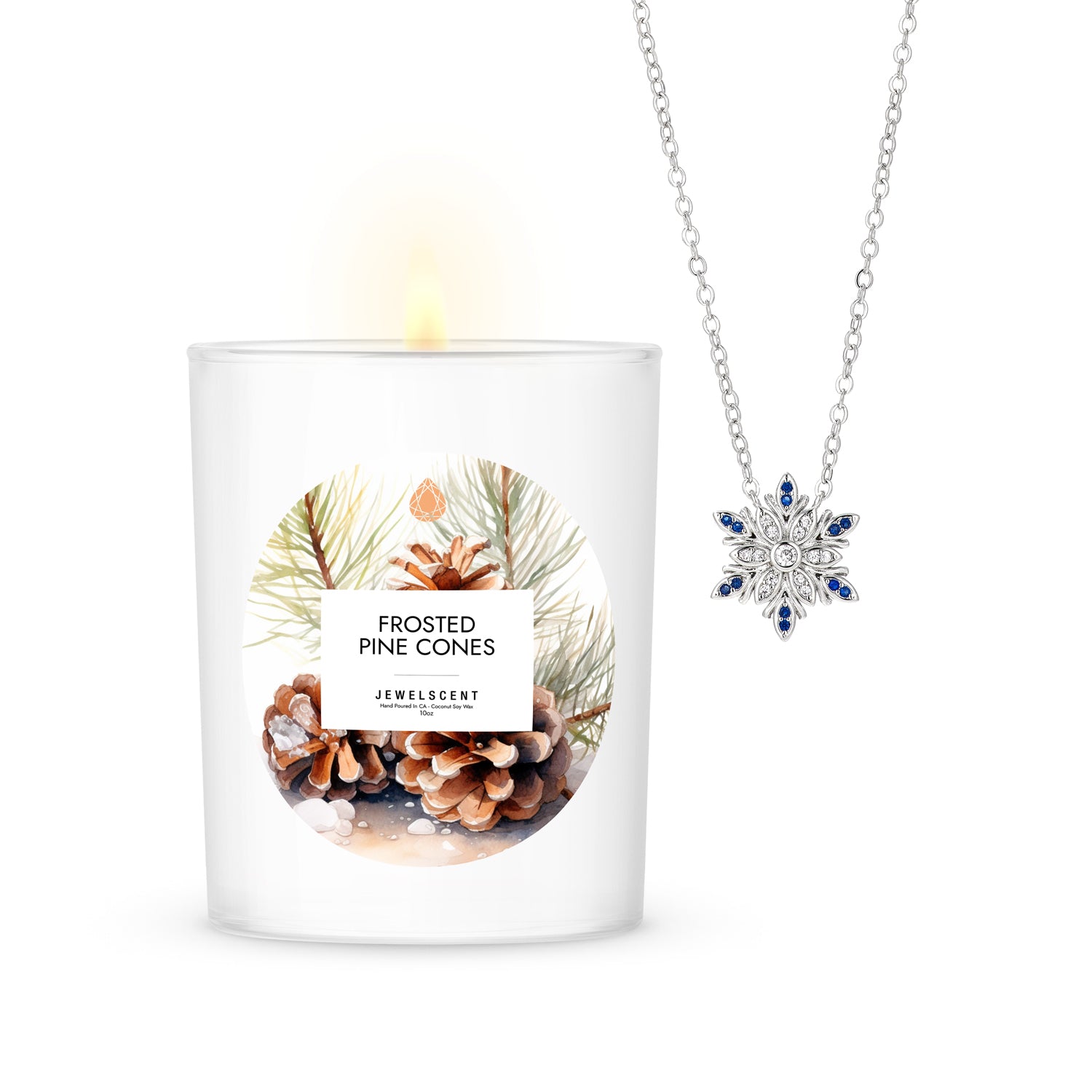 Frosted Pine Cones 10oz Signature Jewelry Candle – JewelScent