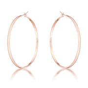 55mm Rose Gold Plated Classic Hoop Earrings