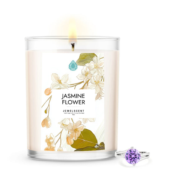 JewelScent Jasmine Flower Home Jewelry 18oz Ring Candle