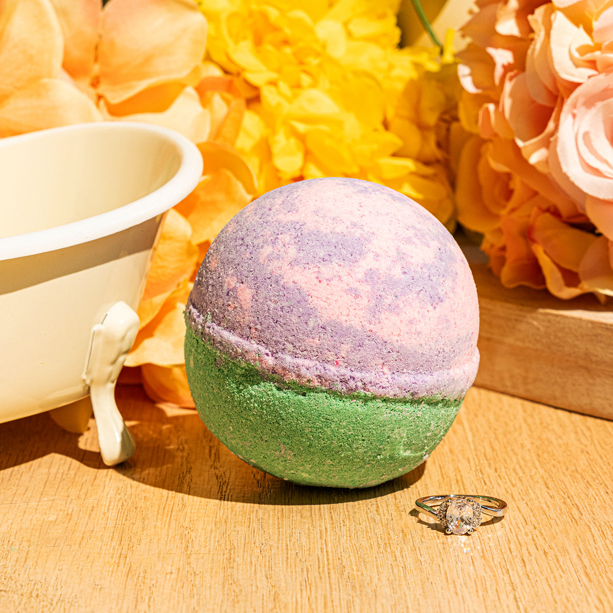 succulent bath bomb Sun Kissed Garden 10oz Mystery Jewelry Bath Bomb Ring Size 6