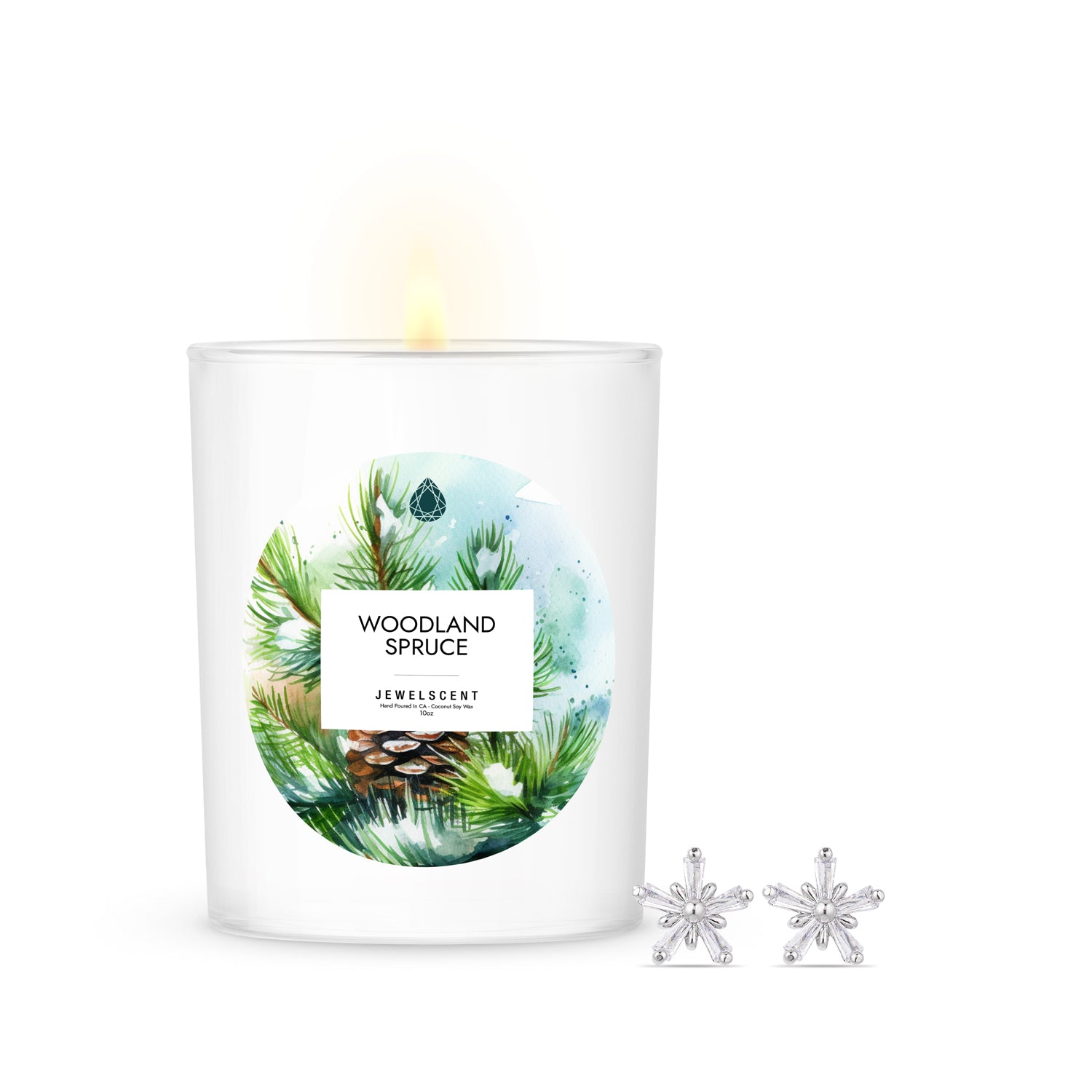 Frosted Pine Cones Signature Jewelry 10oz Candle – JewelScent