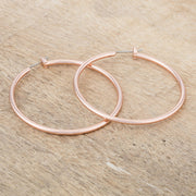 45mm Rose Gold Plated Hoop Earrings