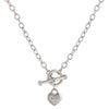 Toggle Pave Heart Necklace