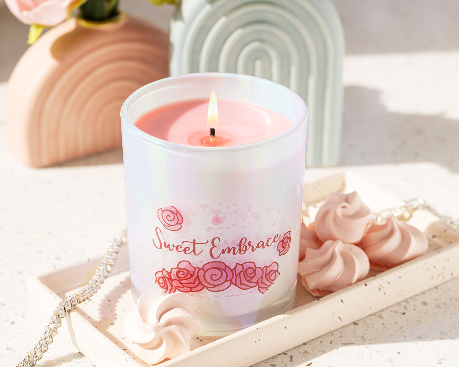 Scented Candles Secret Jewels Candle Sweet Embrace Iridescent 10oz